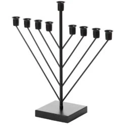 Vintiquewise Nine Branch Electric Chabad Judaica Chanukah Menorah With LED Candle Design Candlestick In Black 9 Vintiquewise Nine Branch Electric Chabad Judaica Chanukah Menorah With LED Candle Design Candlestick In Black -The Home Depot Shop vintiquewise menorahs qi004204 bk 4f 1000