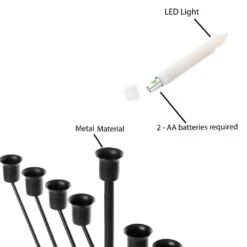 Vintiquewise Nine Branch Electric Chabad Judaica Chanukah Menorah With LED Candle Design Candlestick In Black 12 Vintiquewise Nine Branch Electric Chabad Judaica Chanukah Menorah With LED Candle Design Candlestick In Black -The Home Depot Shop vintiquewise menorahs qi004204 bk fa 1000