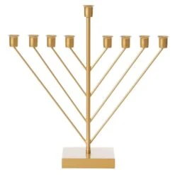 Vintiquewise Nine Branch Electric Chabad Judaica Chanukah Menorah With LED Candle Design Candlestick In Gold 13 Vintiquewise Nine Branch Electric Chabad Judaica Chanukah Menorah With LED Candle Design Candlestick In Gold -The Home Depot Shop vintiquewise menorahs qi004204 gd 4f 1000
