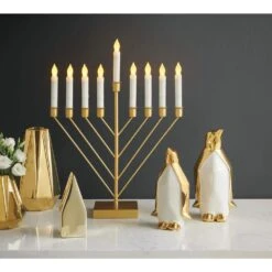 Vintiquewise Nine Branch Electric Chabad Judaica Chanukah Menorah With LED Candle Design Candlestick In Gold 11 Vintiquewise Nine Branch Electric Chabad Judaica Chanukah Menorah With LED Candle Design Candlestick In Gold -The Home Depot Shop vintiquewise menorahs qi004204 gd a0 1000