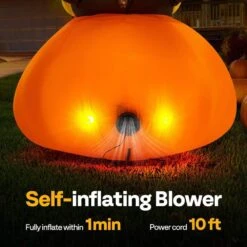 6 Ft. Height Thanksgiving Inflatable LED Lighted Turkey On Pumpkin 12 6 Ft. Height Thanksgiving Inflatable LED Lighted Turkey On Pumpkin -The Home Depot Shop vivohome outdoor fall decorations vh1455us 1f 1000