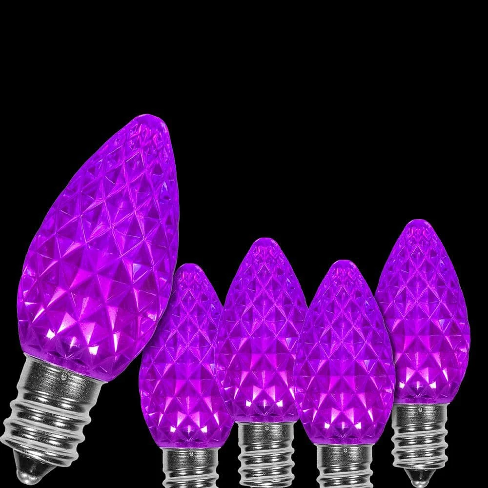 OptiCore C7 LED Purple Faceted Shatter-Resistant Replacement Light Bulbs (25-Pack) 1 OptiCore C7 LED Purple Faceted Shatter-Resistant Replacement Light Bulbs (25-Pack)