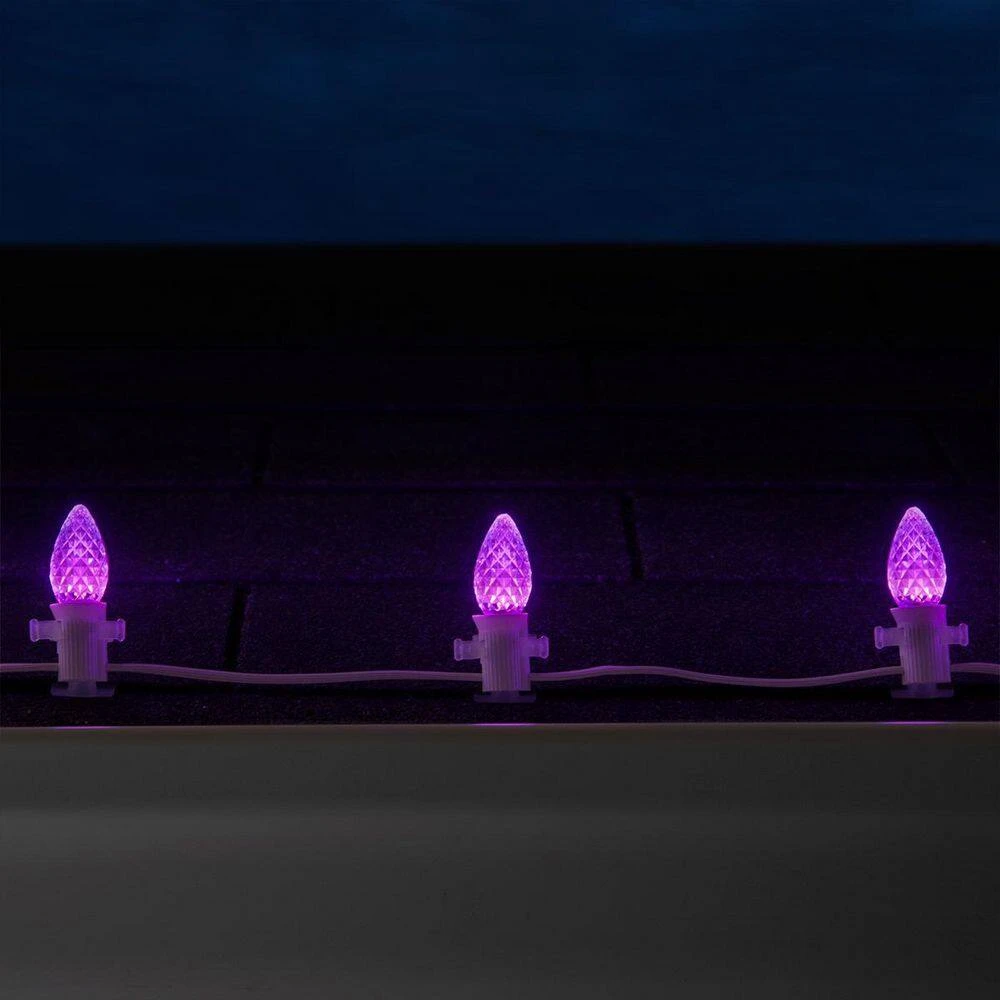 OptiCore C7 LED Purple Faceted Shatter-Resistant Replacement Light Bulbs (25-Pack) 6 OptiCore C7 LED Purple Faceted Shatter-Resistant Replacement Light Bulbs (25-Pack) - Image 6