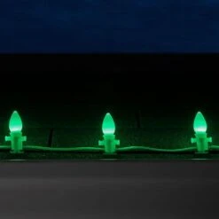 OptiCore C7 LED Green Smooth/Opaque Shatter-Resistant Christmas Light Bulbs (25-Pack) 10 OptiCore C7 LED Green Smooth/Opaque Shatter-Resistant Christmas Light Bulbs (25-Pack) -The Home Depot Shop wintergreen lighting christmas light bulbs 74028 1f 1000