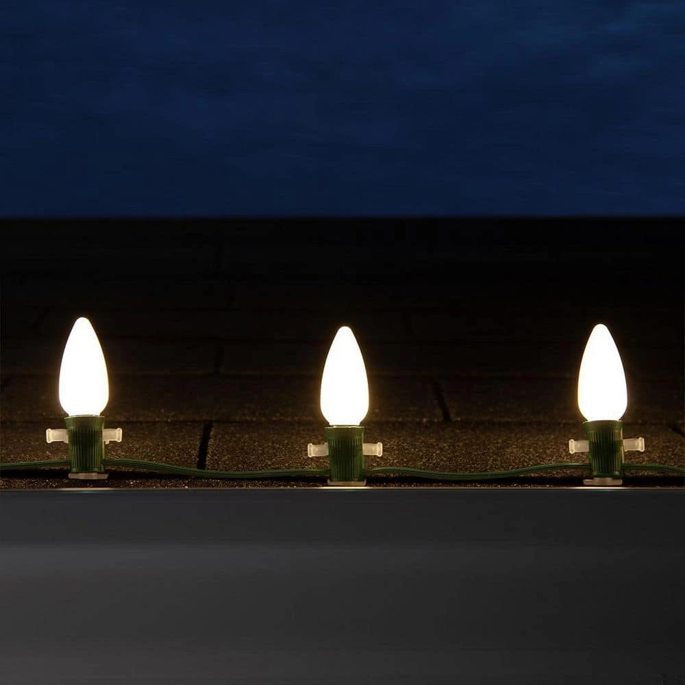 OptiCore C9 LED Warm White Smooth/Opaque Shatter-Resistant Christmas Light Bulbs (25-Pack) 7 OptiCore C9 LED Warm White Smooth/Opaque Shatter-Resistant Christmas Light Bulbs (25-Pack) - Image 7