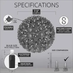 7.5 In. 120-Light LED Green Decorative Starlight Sphere -The Home Depot Shop wintergreen lighting christmas novelty lights 76488 1f 1000