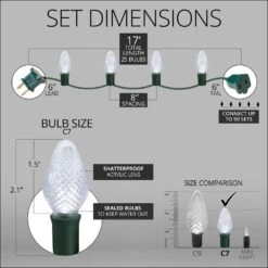 SuperBright 16 Ft. 25-Light Cool White C7 String LED Light Set 9 SuperBright 16 Ft. 25-Light Cool White C7 String LED Light Set -The Home Depot Shop wintergreen lighting christmas string lights 20339 4f 1000