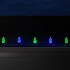OptiCore 49 Ft. 50-Light LED Blue And Green Faceted C9 String Light Set 12 OptiCore 49 Ft. 50-Light LED Blue And Green Faceted C9 String Light Set -The Home Depot Shop wintergreen lighting christmas string lights 80174 fa 1000