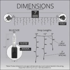 7 Ft. 70-Light M5 LED Blue And White Icicle Light Set -The Home Depot Shop wintergreen lighting icicle lights 20350 1f 1000