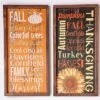 19.5 In. X 10.5 In. Wood Autumn Sign/Tray (Set Of 2)