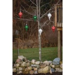 9 In. Red Single LED Outdoor Hanging Finial Ornament -The Home Depot Shop xodus innovations christmas novelty lights wp680 c3 1000